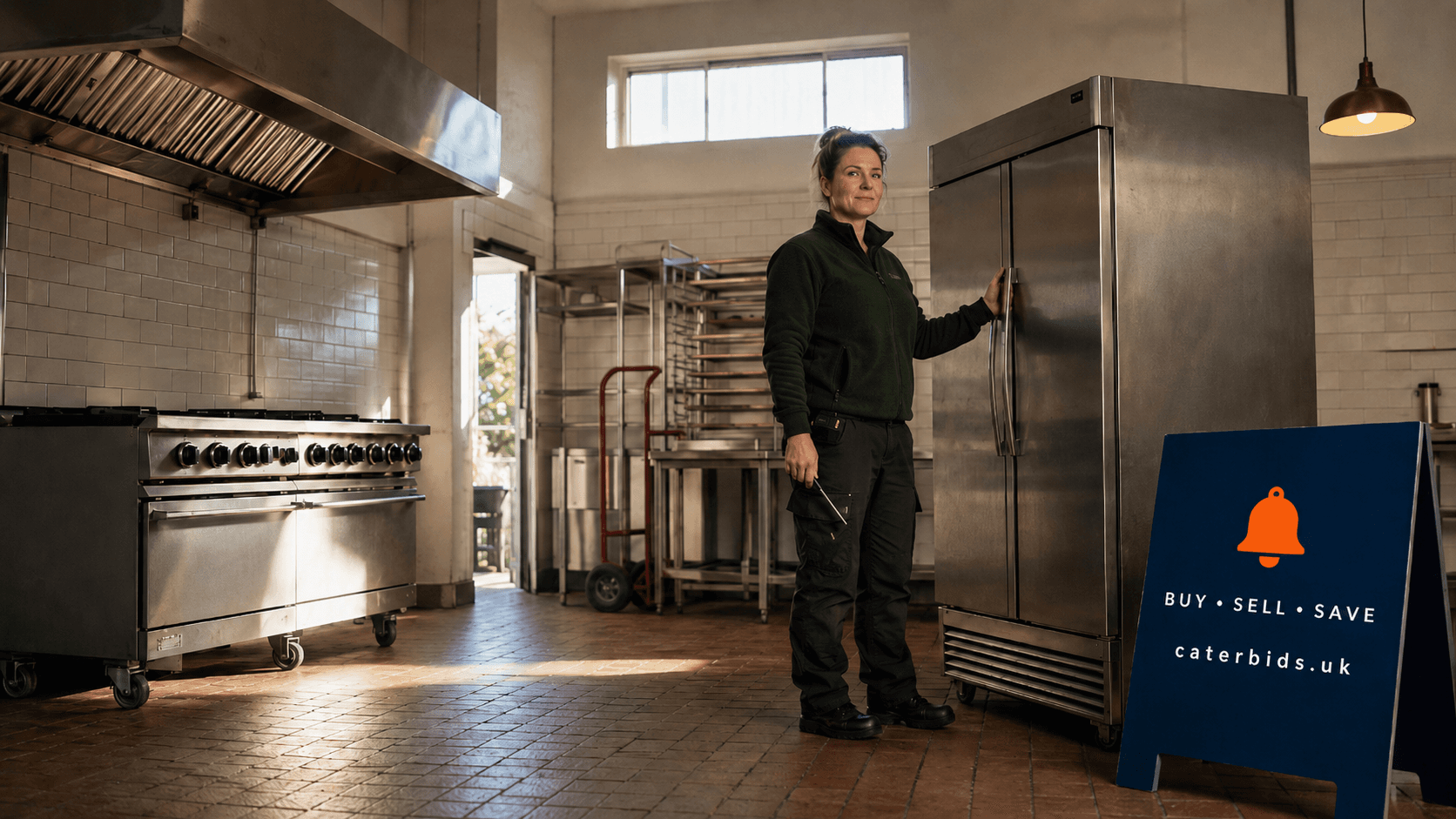 one world: a closed restaurant kitchen mid-clearance